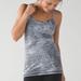 Lululemon Athletica Tops | Lululemon Power Y Tank Luon Spray Jacquard White Black-2 | Color: Black/White | Size: 2