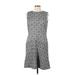 Tory Burch Casual Dress - A-Line Crew Neck Sleeveless: Gray Dresses - Women's Size 10