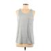 Croft & Barrow Tank Top Gray Scoop Neck Tops - Women's Size Medium