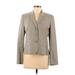 Lauren by Ralph Lauren Blazer Jacket: Short Gray Solid Jackets & Outerwear - Women's Size 8