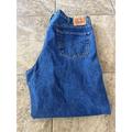 Levi's Jeans | Levis 550 Jeans Mens Size 46x32 Blue Denim Flat Front Straight Jeans Fit 44x32 | Color: Blue | Size: 44