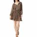 Michael Kors Dresses | Michael Kors Pleated Fit & Flare Georgette Dress Dark Camel Xs Nwt $175 | Color: Brown/Tan | Size: Xs