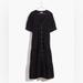 Madewell Dresses | Madewell Lightspun Button-Front Tiered Midi Dress | Color: Black | Size: 20w