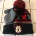 Disney Accessories | New- Toddler Hat & Mitten Set Nwot | Color: Black/Red | Size: Osb