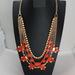 J. Crew Jewelry | J. Crew Salmon Orange Antique Gold Tone Multi-Strand Necklace | Color: Gold/Orange | Size: 20 Inches