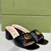 Gucci Shoes | 100% Authentic Gucci Marmont Double G Sandals 37.5 | Color: Black | Size: 37.5