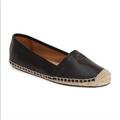 Coach Shoes | Coach Leather Espadrilles Flats Black Leather Size 6 | Color: Black/Tan | Size: 6