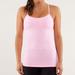 Lululemon Athletica Tops | Lululemon Power Y Tank *Luon Light, Size 8, Classic Stripe White Pink Shell | Color: Pink | Size: 8