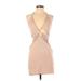 Love Tree Casual Dress - Mini: Tan Solid Dresses - New - Women's Size Small