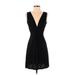 Forever 21 Casual Dress - Party Plunge Sleeveless: Black Solid Dresses - Women's Size Small