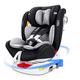 LETTAS 360 Swivel Isofix Baby Car Seat for Group 0+1/2/3 (0-36kg, 0-12Years) Maximum Recline 165° for Rear Facing, SIPS, ECE R44/04 (Black/Grey)