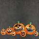 Luca Lighting - Aufblasbarer Halloween-Kürbis, Familie, Orange, Weiß, 7 LEDs, IP44 – 230 x B110 x H90 cm