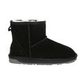 EVERAU Women Emu Mini Classic Boots Womens Warm Winter Sheepskin Suede Water Resistant Boots Black, UK WOMEN 3/UK MEN 3