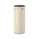 Brabantia - Touch Bin 30L - Large Waste Bin for Kitchen - Soft-Touch Opening - Removable Inner Bucket - Non-Slip Base - Easy Recycling - Bin Liners Included - Soft Beige - 30 x 32 x 72 cm