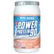 Body Attack POWER PROTEIN 90 - Strawberry White Choc - 1kg Dose - Mehrkomponenten Protein Pulver, Made in Germany - Mit BCAA, Vitaminen & L-Carnitin - Protein Shake extra cremiger Geschmack