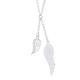Jewelco London Sterling Silver Large Angel Wings Pendant Necklace Negligee Necklace