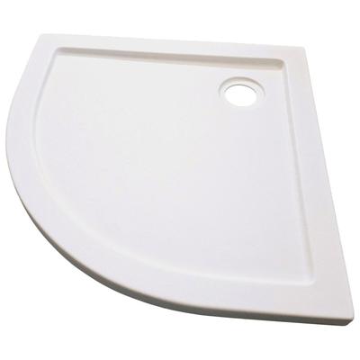 Rundduschwanne SANOTECHNIK, weiß, B:80cm H:4cm T:80cm, Duschwannen, mit Steineffekt, LxBxH: 80x80x4 cm