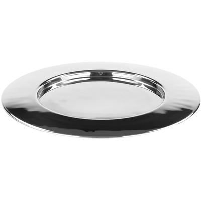 Platzteller FINK "CAMPO, aus Edelstahl, Durchmesser ca. 33 cm", silber (silberfarben), Ø:33cm, Edelstahl, Untersetzer, Dekoteller für Weihnachten, Kerzenteller Image