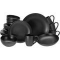 Kombiservice CREATABLE "Magic Black Coupe" Geschirr-Sets Gr. 20 tlg., schwarz Geschirr-Sets für 4 Personen Spezialglasur mit glänzenden Sprenkeln