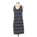 Gap Casual Dress - Shift Scoop Neck Sleeveless: Blue Color Block Dresses - Women's Size Small