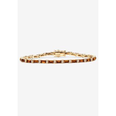 Women's Birthstone Gold-Plated Tennis Bracelet by PalmBeach Jewelry in November