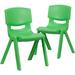 Flash Furniture Goddard 14" Classroom Chair Plastic in Orange/Pink/Green | 15.26" | Wayfair 2-YU-YCX-005-GREEN-GG