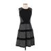 Ann Taylor Factory Casual Dress - A-Line: Gray Argyle Dresses - Women's Size Small