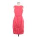 Calvin Klein Cocktail Dress - Sheath: Pink Solid Dresses - Women's Size 8