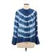 J.Crew Long Sleeve Blouse: Blue Tie-dye Tops - Women's Size Medium