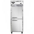 Continental 1RFENSSHD 28 1/2" 1 Section Commercial Refrigerator Freezer - Solid Doors, Top Compressor, 115v, Silver