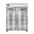 Continental 2RENSASGD 57" 2 Section Reach In Refrigerator, (2) Sliding Glass Doors, Top Compressor, 115v, Silver