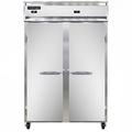 Continental 2RFN 52" 2 Section Commercial Refrigerator Freezer - Solid Doors, Top Compressor, 115v, Silver