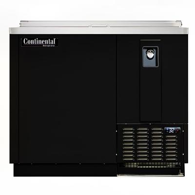 Continental CBC37-DC 37" Forced Air Bottle Cooler - Holds (288) 12 oz Bottles, 115v, Can Opener, Black