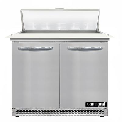 Continental D36N10C-FB 36" Designer Line Sandwich/Salad Prep Table w/ Refrigerated Base, 115v, Stainless Steel