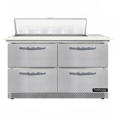 Continental D48N10C-FB-D 48" Designer Line Sandwich/Salad Prep Table w/ Refrigerated Base, 115v, Stainless Steel