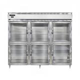 Continental DL3FE-GD-HD Designer Line 85 1/2" 3 Section Reach In Freezer, (6) Glass Doors, 115/208-230v, Silver