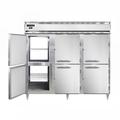 Continental DL3FE-SS-PT-HD 85 1/2" 3 Section Pass Thru Freezer, (12) Solid Doors, 115v, Silver