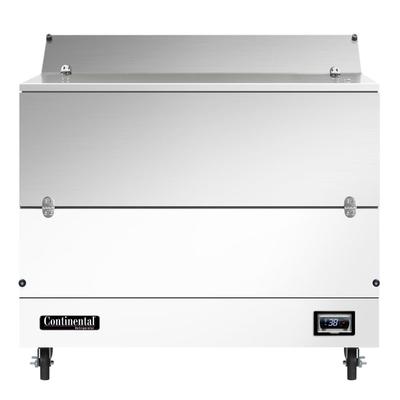 Continental MC4ND Milk Cooler w/ Dual Top & Side Access - 768 Half Pint Carton Capacity, 115v, Forced Air System, Stainless Steel, White