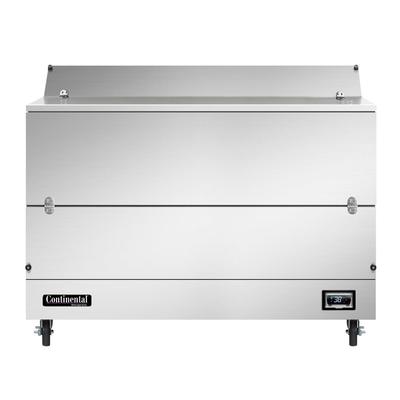 Continental MC5NSSD Milk Cooler w/ Dual Top & Side Access - 1024 Half Pint Carton Capacity, 115v, Forced Air Cooling, Stainless Steel