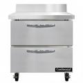 Continental SW32NBS-D 32" Worktop Refrigerator w/ (1) Section, 115v, Silver