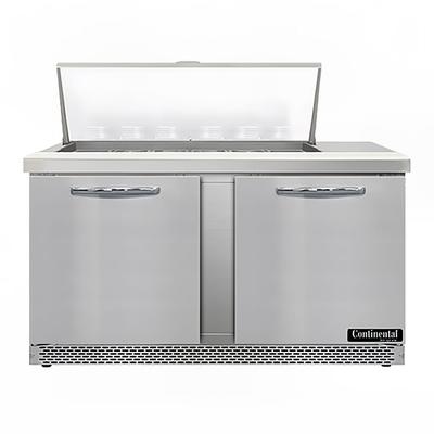 Continental SW60N18M-FB 60" Sandwich/Salad Prep Table w/ Refrigerated Base, 115v, Stainless Steel