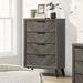 Corrigan Studio® Laroy 4 - Drawer Dresser, Wood in Gray | 47.5 H x 31.25 W x 16.38 D in | Wayfair 31616E89A2514E1CB6A3A0CB0DF9E758