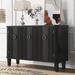 Red Barrel Studio® Aiswarya 47.2" Wide Server Wood in Black | 31.5 H x 47.2 W x 15.7 D in | Wayfair 5834F25F7C624423BBE5352C4B1DB4CC