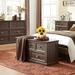 Winston Porter Muhsinah 45" 5 Drawer Dresser for Bedroom, Organizer Storage Bench Chest Trunk, Farmhouse Rustic Storage in Brown | Wayfair