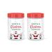 The Holiday Aisle® Glass Canister - Set of 2 Glass in Green/Red | 7.95 H x 4.41 W x 4.41 D in | Wayfair C4951B9C8AAE4F1EBD3A297A7B504BE4