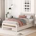 Winston Porter Myelle Platform Storage Bed Wood in White | 35.42 H x 41.72 W x 77.52 D in | Wayfair FFA9FD6C305F407EA93A676DEC45B93C