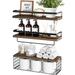 17 Stories Soltanica 3 Piece Floating Shelf in Brown | 5.5 H x 16 W x 6 D in | Wayfair AF65E73F6F5C4C13812CC3479FD10A01