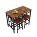 17 Stories Suezette Rectangular 43.3" L x 23.6" W Dining Set Wood in Brown | 35.4 H x 23.6 W x 43.3 D in | Wayfair 3E5591B9E30B438285983BB8B8E88B23