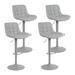 Corrigan Studio® Lochie Swivel Adjustable Height Bar Stools Faux Leather Modern Barstools Counter Stools Wood/Upholstered/Leather/Metal/Faux leather | Wayfair