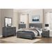 Valli 4 Piece Gray Modern Rustic Panel Bedroom Set